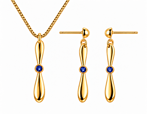 2 Bladed Prop Blue Stone Gold Tone