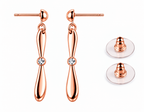 2 Bladed Prop Clear Stone Rose Gold Tone