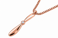 2 Bladed Prop Clear Stone Rose Gold Tone