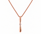 2 Bladed Prop Clear Stone Rose Gold Tone