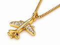 Commercial Jet Clear Stone Yellow Gold Tone
