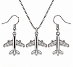 Commercial Jet Clear Stones Silver Tone