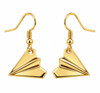 Paper Airplane Gold Tone