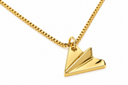 Paper Airplane Gold Tone