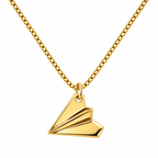 Paper Airplane Gold Tone