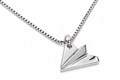 Paper Airplane Silver Tone