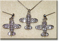 Small Silver Tone Crystal Airplane