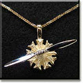 Radial Engine with 14K White Gold Spinning Prop (Large)
