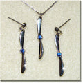 2 Bladed Prop Blue Silver Tone