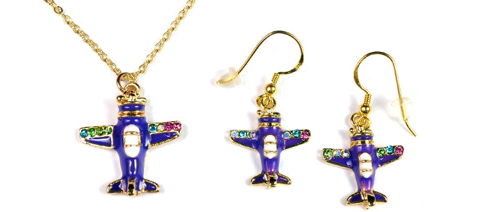 Crystal Purple Airplane