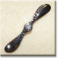 Red, White, and Blue 2 Bladed Prop Silver Tone