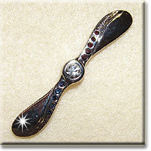 Red, White, and Blue 2 Bladed Prop Silver Tone