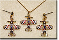 Red, White and Blue Gold Tone