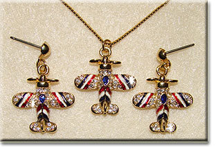 Red, White and Blue Gold Tone