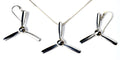 3 Bladed Prop LARGE : Sterling Silver