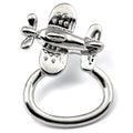 Airplane Eye Glass and ID Badge Holder Silver Tone Pin