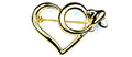 Heart Large Gold Plated Brooch Pin