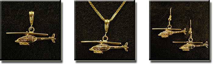 Bell 206B Jet Ranger : 14K Gold