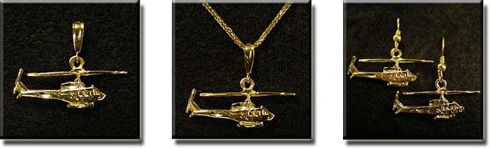 Bell 204 Huey UH-1 : 14K Gold