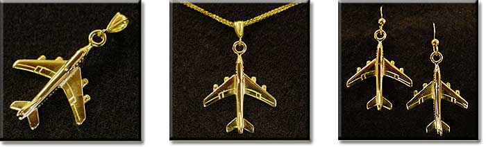 Boeing 747 : Sterling Silver