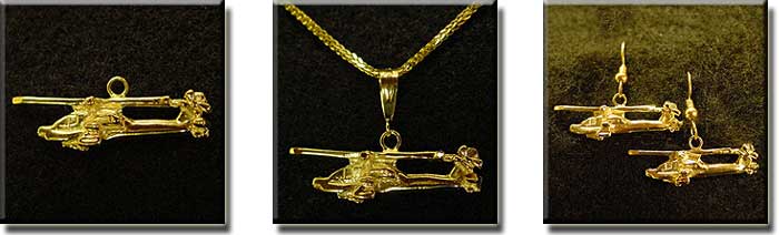 Apachie McDonnell Douglas AH-64 : Sterling Silver