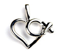 Low Wing LARGE Heart : Sterling Silver
