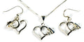Biplane Heart : Sterling Silver