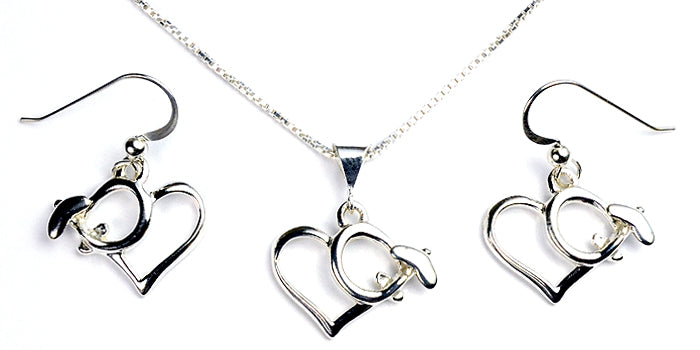 High Wing Heart : Sterling Silver