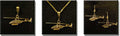 Bell 206L Long Ranger OH-58 KIOWA : Sterling Silver