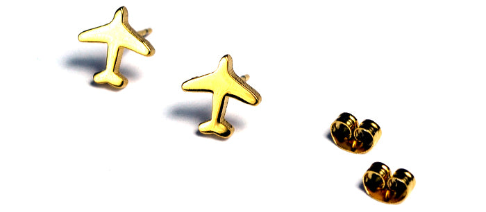 Airplane Mini Gold Tone