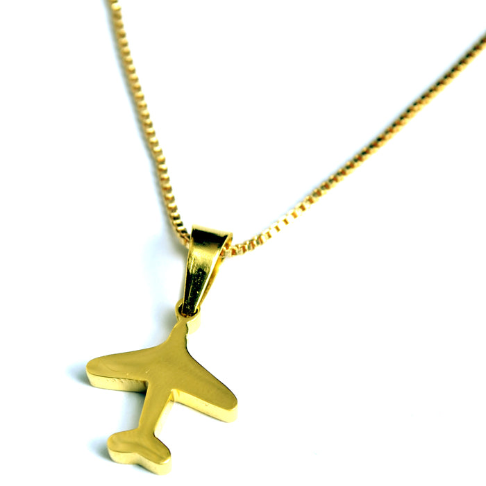 Airplane Mini Gold Tone