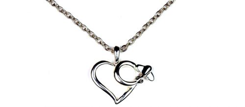 Heart Large Silver Plated Necklace