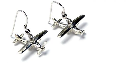 Cessna 172-182 3D Top View Spinning Props : Sterling Silver