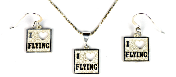 I Love Flying : Sterling Silver