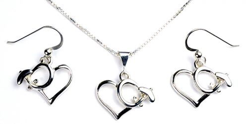 High Wing Heart : Sterling Silver
